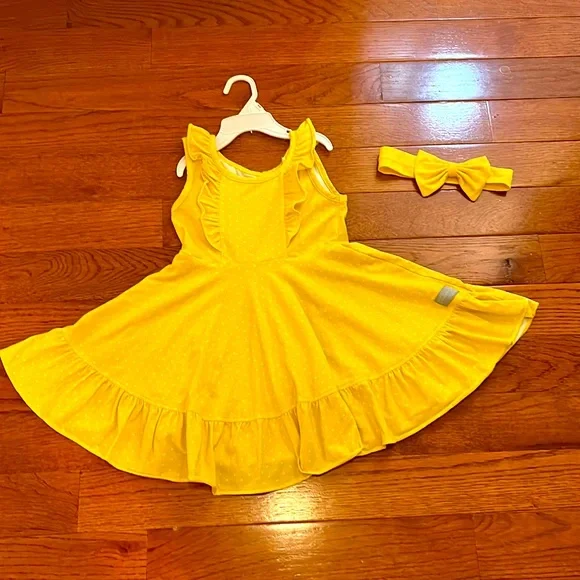 Eleanor Rose Yellow summer dress size 4-5T - Picture 1 of 4